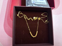周大生18K黃金項鏈小方糖玫瑰金套鏈頸鏈鎖骨鏈新年禮物送女友約1.53g 曬單實(shí)拍圖
