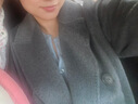 玖姿·安娜蔻【真我系列】靜奢通勤風(fēng)羊毛雙面呢大衣女2025冬季新款 中灰 S 曬單實(shí)拍圖
