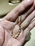 中國黃金（CHINA GOLD）18K金轉運珠手鏈女新款疊戴素鏈圓情人節生日禮物馬年本命年禮物 18K金轉運珠手鏈 約2.3g 曬單實(shí)拍圖
