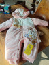 G.duck新生兒嬰兒保暖哈衣夾棉連體衣棉衣男寶寶燈芯絨萌加厚冬裝衣服 粉色 小狗 73cm(3-6月身高60-66cm) 曬單實(shí)拍圖
