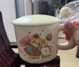 少女心小熊馬克杯可愛(ài)奶fufu卡通家用帶蓋水杯送姐妹朋友生日禮物 粉蝴蝶小熊【杯+蓋+勺】 1個(gè) 320ml 曬單實(shí)拍圖