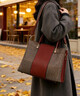 ANYSMIC奢侈品包包女包大牌手提包2026新款大氣時(shí)尚百搭媽媽包生日禮物 紅色(中間配紅色兩邊格子) 曬單實(shí)拍圖