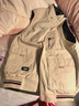 JEEP SPIRIT吉普精神2025馬甲男士春秋季兩面穿棉大碼多袋背心修身工裝外套 米白色 兩面可穿 L 建議120-130斤 曬單實(shí)拍圖