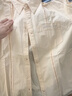 植物學(xué) BOTANIQUE  冰淇淋色系紙感酵洗三色純棉長(cháng)袖襯衫上衣女寬松 小雞黃 S 曬單實(shí)拍圖