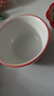 釉下彩可愛(ài)卡通碗碟套裝家用高顏值陶瓷碗筷盤(pán)餐具 2碗2勺 4件套 曬單實(shí)拍圖