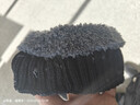 冬季戶(hù)外加絨加厚針織帽男女騎車(chē)護耳防寒保暖時(shí)尚潮男士護耳帽 R標針織帽【黑色】 曬單實(shí)拍圖