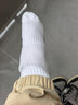 貓人男士襪子男秋冬棉質(zhì)白【毛巾底】中筒襪抑菌防臭運動(dòng)籃球襪3雙裝 曬單實(shí)拍圖