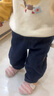 戴維貝拉（DAVE＆BELLA）兒童加絨褲子冬裝新款男童牛仔長(cháng)褲中國風(fēng)女寶寶休閑褲童褲 牛仔藍【現貨】 100 cm（建議身高90-100cm） 曬單實(shí)拍圖