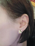 妙聚福金包銀星星月亮耳釘足金999黃金24k耳環(huán)不掉色氣質(zhì)送媽媽禮物 星星月亮耳釘 曬單實(shí)拍圖