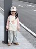 班喜迪女童長(cháng)袖t恤春裝2026新款洋氣兒童上衣寶寶童裝衣服春秋裝打底衫 粉小兔 100 曬單實(shí)拍圖