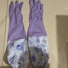 丁晴廚房洗碗手套加長(cháng)款束口PVC可愛(ài)風(fēng)洗衣服水果家務(wù)手套 曬單實(shí)拍圖