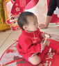 巴拉巴拉【balaOne】童裝女童新中式旗袍裙針織紅色新年拜年服裙子 曬單實(shí)拍圖