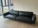 NORHOR北歐表情/中古包豪斯/黑曜真皮沙發(fā)客廳直排皮藝沙發(fā)/黑色焦糖 【現貨】常規款黑色2.8m|全真皮 曬單實(shí)拍圖