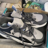 里奇.喬丹   RICKY JORDAN男鞋斷碼秋冬防臭減震跑步鞋百搭皮面運動(dòng)鞋輕便耐磨休閑旅游鞋男 QD966灰藍【皮面款】 43 曬單實(shí)拍圖