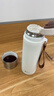 KOKUUN日本品牌保溫杯便攜錘紋水杯陶瓷內膽茶水分離泡茶杯商務(wù)辦公杯 白色 500ml /毫升 曬單實(shí)拍圖
