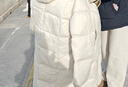 美力城長(cháng)款羽絨服女裝新款90%鵝絨過(guò)膝外套連帽戶(hù)外休閑運動(dòng)風(fēng) 科技灰【版型寬松，建議拍小一碼】 實(shí)物偏暖白色 S 曬單實(shí)拍圖