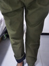 大嘴猴（paul frank）純棉長(cháng)褲子男休閑褲男春夏季新款寬松直筒垂感百搭潮牌工裝闊腿褲 軍綠色【加絨加厚】 XL 【建議135-150斤】 曬單實(shí)拍圖