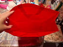四萬(wàn)公里10個(gè)裝紅色無(wú)紡布袋子加厚購物環(huán)保袋包裝袋手提袋環(huán)保袋 可定制印logo 豎款中號30*38*10 曬單實(shí)拍圖