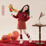 moonkids童裝女童新年戰袍冬季兒童紅色年服裙子套裝女孩過(guò)年毛衣兩件套 兩件套【19791針織衫+4536紅色短裙】 140 cm 曬單實(shí)拍圖
