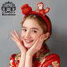 Royal sasa新年禮物中國風(fēng)生肖馬年發(fā)箍春節紅色頭飾拜年發(fā)卡小女孩跨年頭箍 曬單實(shí)拍圖