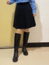 百圖betu女裝春季新款半身裙學(xué)院風(fēng)知性顯瘦壓褶半身裙女2401T51 黑色 M 曬單實(shí)拍圖