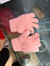 兒童庫洛米冬季卡通DIY手套男女童保暖防寒防凍寶寶加厚五指手套 05_粉凱蒂貓(3-8歲) 曬單實(shí)拍圖