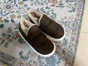 細細條（XIXITIAO）男女家用室內防滑包跟棉拖鞋情侶毛絨可愛(ài)狗狗冬季月子鞋 深棕色全包款【純色褶皺】 40-41 曬單實(shí)拍圖