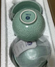蘇氏陶瓷青瓷釉陶瓷碗花開(kāi)富貴米飯碗湯碗6件套裝餐具 曬單實(shí)拍圖