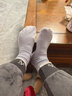 全棉時(shí)代女襪子【5A抗菌5雙普惠裝】純棉不掉跟防臭夏季短中高筒 曬單實(shí)拍圖