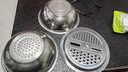 金湯銀餃奧氏體不銹鋼調料盆家用廚房加厚加深洗菜盆打雞蛋和面盆洗水果 22cm刨絲盆3件套 曬單實(shí)拍圖