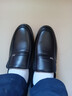 意爾康王子正品男鞋頭層牛皮一腳蹬男士皮鞋商務(wù)休閑鞋防滑軟底中老年爸爸鞋 黑色四季款Y8855 41 標準皮鞋尺碼 曬單實(shí)拍圖
