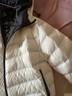 FDR 旗艦店 90白鴨絨保暖外套2025新款連帽輕便排骨羽絨服女 米杏色 M 曬單實(shí)拍圖
