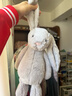 Jellycat害羞銀色邦尼兔動(dòng)物毛絨玩偶安撫送禮潮玩娃娃新年生日禮物 銀色 Medium 曬單實(shí)拍圖