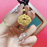 中國黃金（CHINA GOLD）黃金吉祥平安鎖吊墜足金福字長(cháng)命鎖掛墜情人節禮物送女朋友老婆 足金平安鎖吊墜約0.98g 曬單實(shí)拍圖