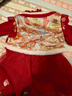 長(cháng)命富貴女童連衣裙秋冬裝嬰兒衣服寶寶拜年服織錦馬甲毛衣公主裙兩件套裝 龍章鳳姿 110 曬單實(shí)拍圖