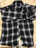 頂峰保羅（Dingfengbaoluo）日系文藝格子襯衫男休閑長(cháng)袖外套疊穿上衣簡(jiǎn)約百搭DFC03黑色XL 曬單實(shí)拍圖