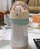 膳魔師（THERMOS）兒童吸管保溫杯禮盒帶把手杯繩316L不銹鋼直飲學(xué)生杯送禮上學(xué)TCKE 曬單實(shí)拍圖