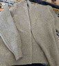 卡圖弛美式cleanfit針織開(kāi)衫毛衣男春秋季寬松慵懶風(fēng)高級感街頭立領(lǐng)外套 淺灰色 2XL 曬單實(shí)拍圖