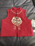 babylove嬰兒馬甲冬季寶寶夾棉保暖紅色過(guò)年背心新年坎肩拜年服赤金醒瑞 曬單實(shí)拍圖