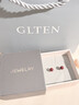GLTEN朱砂純銀耳釘女士耳墜環(huán)新款耳飾生日情人節禮物新年送女友老婆 曬單實(shí)拍圖