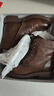 千百度頭層牛皮馬丁靴女2025秋冬新款單里絨里英倫風(fēng)短靴女保暖工裝靴 棕色 36 曬單實(shí)拍圖