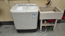 美的（Midea）半自動(dòng)雙桶洗衣機 8公斤洗+5.5脫水雙缸波輪 老人簡(jiǎn)易操作 品質(zhì)電機小巧不占地 租房宿舍必備 二級 MP8DS136 曬單實(shí)拍圖