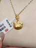 京越隆999足金皇冠kt貓吊墜女黃金凱迪貓項鏈鎖骨鏈貓咪掛墜3D硬金送禮 黃金皇冠KT約1-1.1g+18K金項鏈 曬單實(shí)拍圖