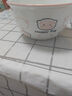 釉下彩可愛(ài)卡通碗碟套裝家用高顏值陶瓷碗筷盤(pán)餐具 2碗2勺 4件套 曬單實(shí)拍圖