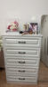 皇翔實(shí)木斗柜五斗柜臥室儲物收納柜簡(jiǎn)約現代斗柜客廳大抽屜式邊柜立柜 五斗白色（70*40*110） 曬單實(shí)拍圖