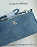 Calvin Klein女包【新年禮物】小眾休閑優(yōu)雅通勤ck金屬字母牛仔單肩包腋下包 曬單實(shí)拍圖