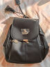 京購軟皮雙肩包女2025新款時(shí)尚質(zhì)感背包中年媽媽包情人節 黑色 曬單實(shí)拍圖