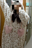 YSO【酷貓系列】睡衣女秋冬新款豹紋珊瑚絨加厚保暖可愛(ài)家居服套裝 M 曬單實(shí)拍圖