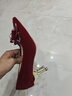 歐品臣婚鞋女紅色高跟鞋新娘敬酒絕美婚紗鞋中式宴會(huì )新款訂婚女鞋不累腳 酒紅色6厘米 35 曬單實(shí)拍圖