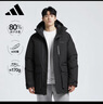 阿迪達斯25年冬款黑色派克羽絨服  商務(wù)通勤600蓬男士休閑羽絨連帽夾克 曬單實(shí)拍圖